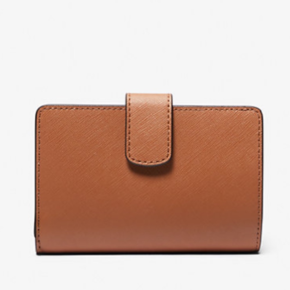 Michael Medium Crossgrain Leather Bifold Wallet
Luggage 
NWT - Picture 3 of 16